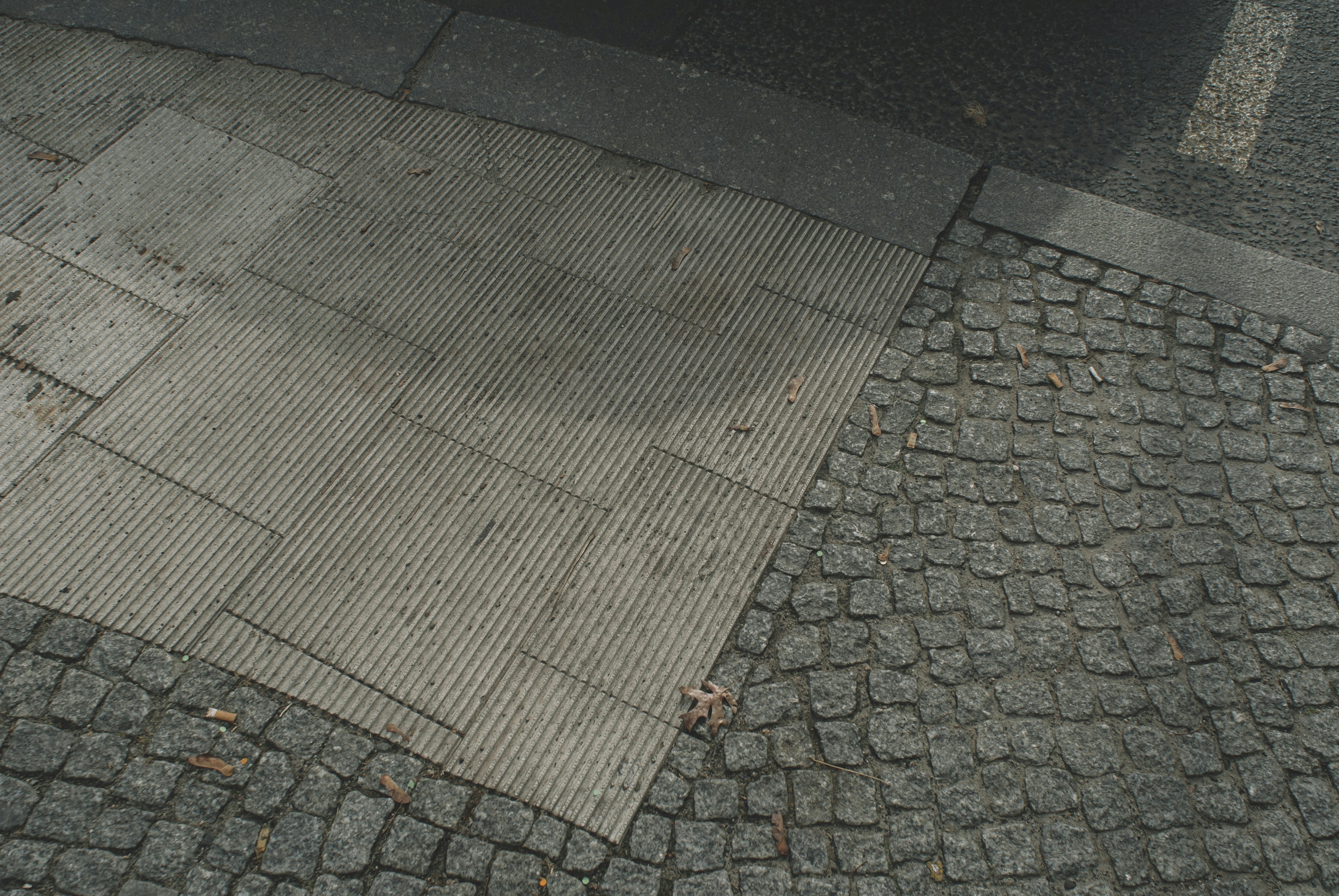 Variety of road textures in Berlin.